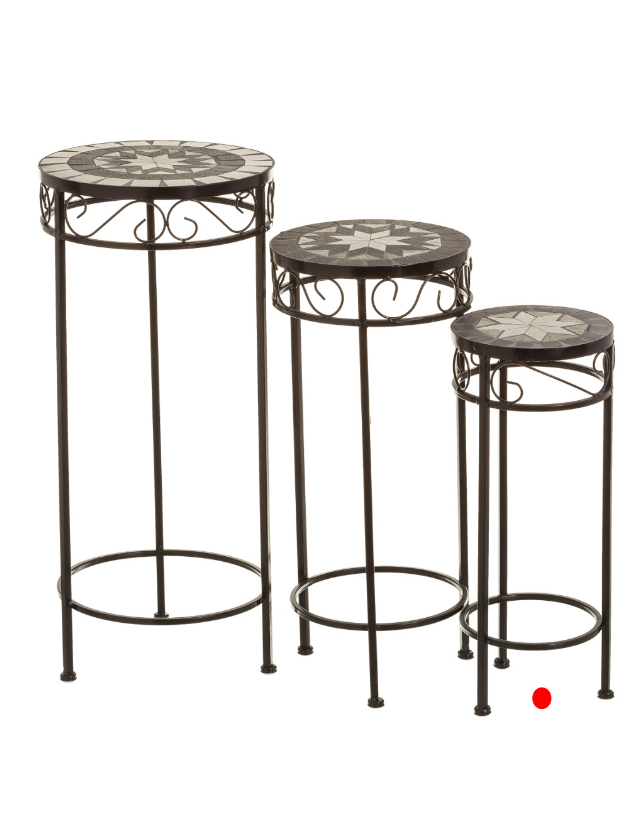 MESA PEQUENA METAL CERAMICA ESTRELA - 125467