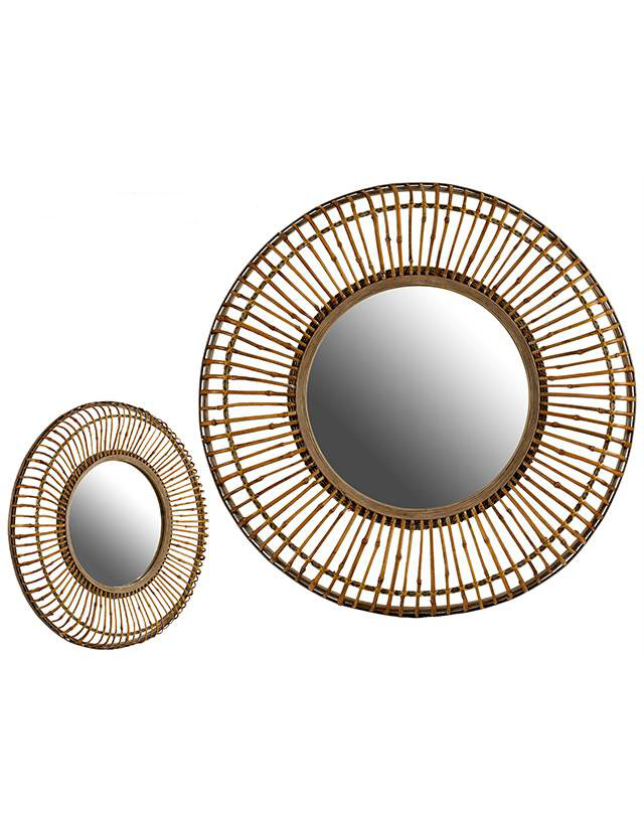 ESPELHO C/MOLDURA LARGA CANA NATURAL 100CM - 31991