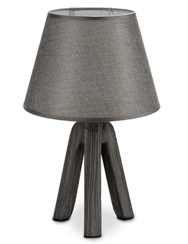 CANDEEIRO MESA C/ TRIPE EM CERAMICA CINZA - 01971