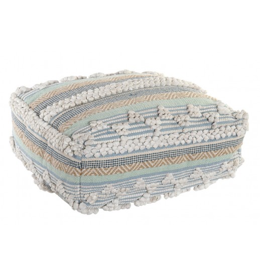 ALMOFADA DECORATIVA ALGODAO 60*60*25 5.82 RISACAS AZUL - LD-156825