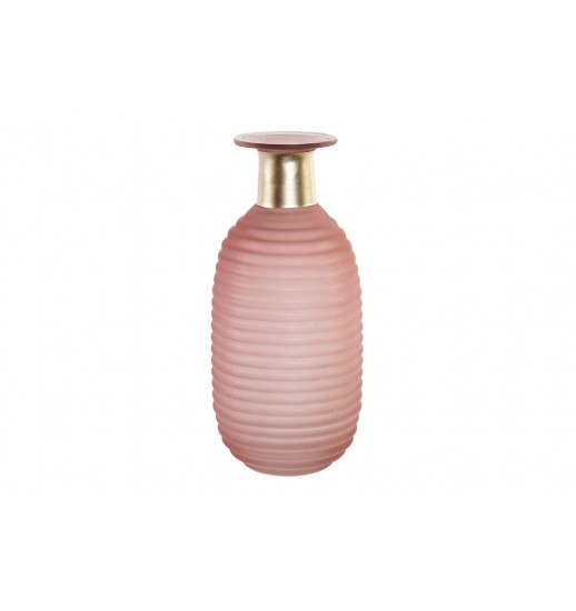 VASO VIDRO 14*14*32 ROSA - JV-158467