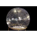 DECORACAO LUMINOSA VIDRO C/ SUPORTE DOURADO LED 20*20*43 2MOD - LD-157458