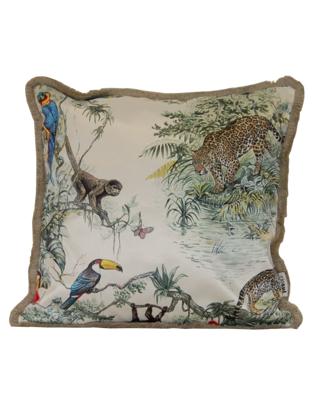 ALMOFADA 45*45 TROPICAL C/ FRANJA - 75036089