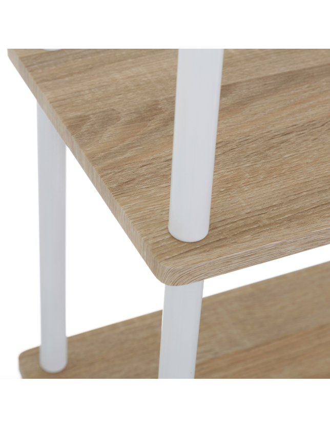 ESTANTE 4 PRATELEIRAS MDF/METAL CARVALHO 60*30*110 - 93408 2