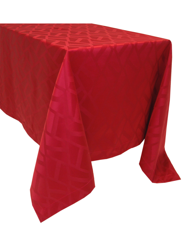 TOALHA DE MESA GEO 180*250 BORDEAUX ALG.SCOTCHGARD - 94010626