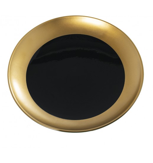 CENTRO DE MESA CERAMICA REDONDO 35CM VERDE/ORO - 59917