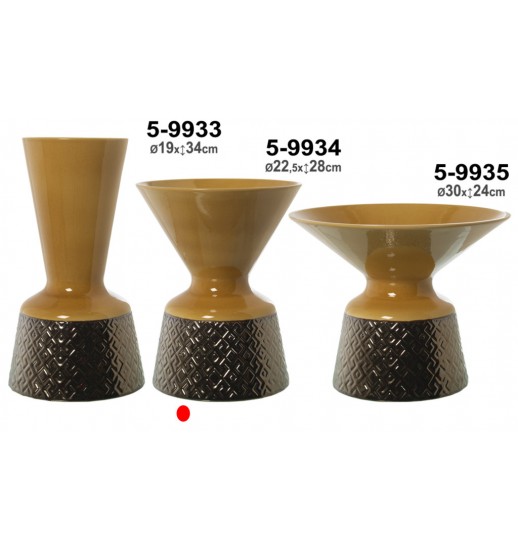 JARRA CERAMICA DOURADA/MOSTAZA 28CM - 59934