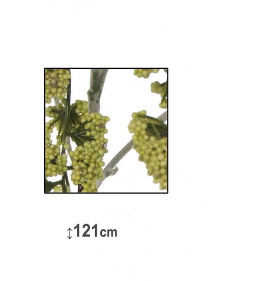 FLOR ARTIFICIAL RAMAS FLORES VERDE 121CM - 27781