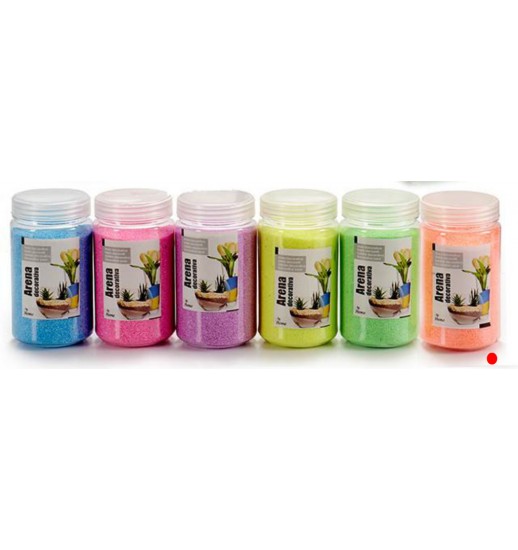 FRASCO 500GR AREIA DECORATIVA CORES SORTIDAS - 28123