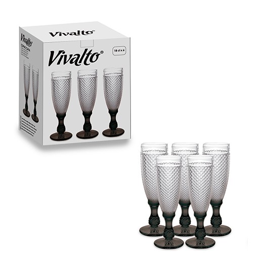 COPO CAVA TRANSPARENTE PE NEGRO 18cl - 56569