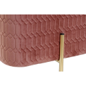 BANQUETA METAL DOURADO / POLIESTER ROSA 91*46.5*42 - MB-165840