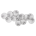 DECORACAO DE PAREDE METAL 120*1.5*54.5 - DP-163160