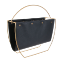 PORTA REVISTAS METAL DOURADO COM PRETO - RG6253