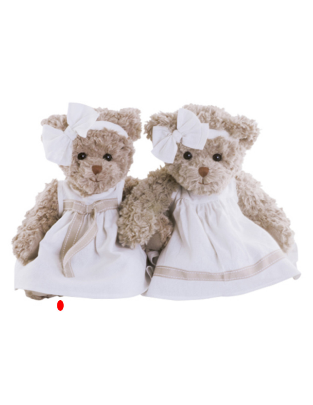 FIGURA PELUCHE BELLA LUNA VESTIDO C/ LAÇO 18-102A 40CM