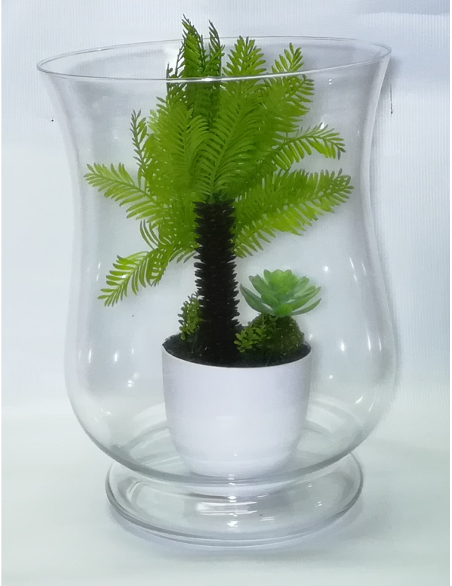 VASO VIDRO TRANSPARENTE  H35*D26 - 33621 2