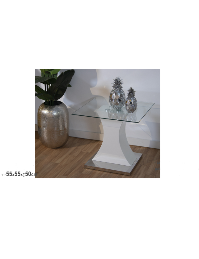 MESA DE APOIO MADEIRA C/VIDRO - 84122