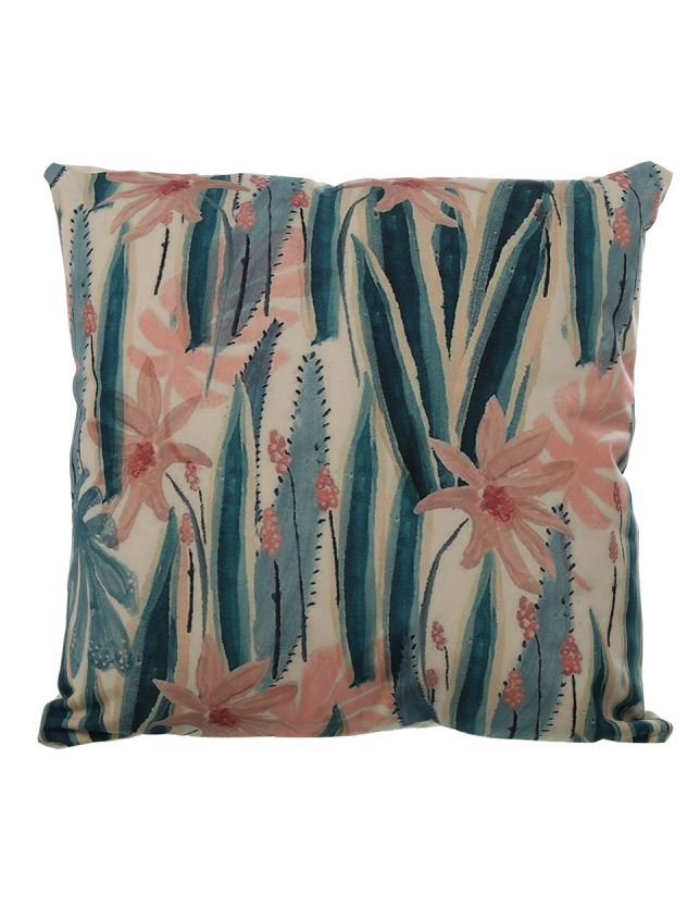 ALMOFADA 45*45 CM C/ CREMALLERA FLORES - 48395