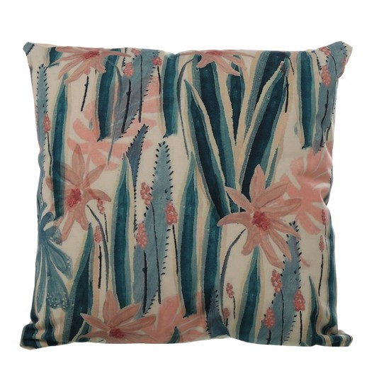 ALMOFADA 45*45 CM C/ CREMALLERA FLORES - 48395