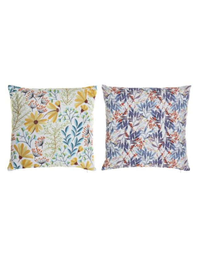 ALMOFADA DECORATIVA POLIESTER 45*10*45 350GR FLORES 2 MOD - CJ-177813