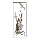 APLIQUE METAL PAREDE BARCOS 28.5*74*4 - 24263