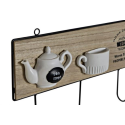 CABIDE DE PAREDE MDF METAL 46*4*19.5 MARFIM - LC-177568