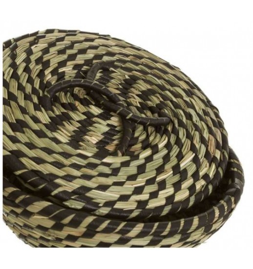 CESTO C/ TAMPA NATURAL LIFE PRETO MEDIO - 125554