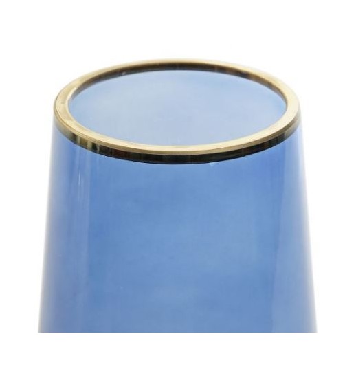 JARRA VIDRO METAL 12*12*22 AZUL - JV-178444