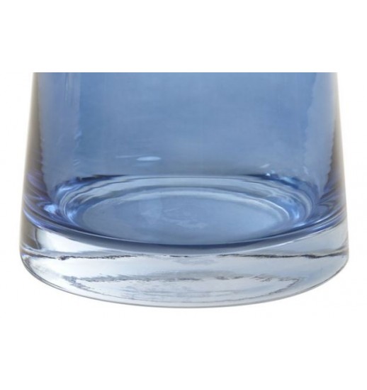 JARRA VIDRO METAL 12*12*22 AZUL - JV-178444