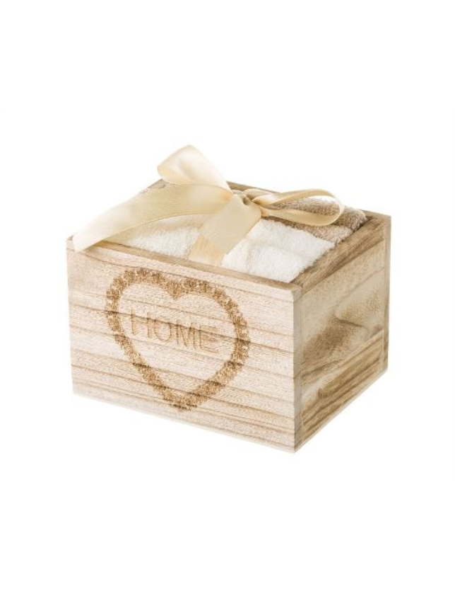 CONJUNTO 4 TOALHAS ALGODAO EM CAIXA 14*11.3*9.5 - 123249