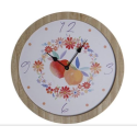 RELOGIO DE PAREDE MDF 30*30*1 PESSEGOS - LC-175966
