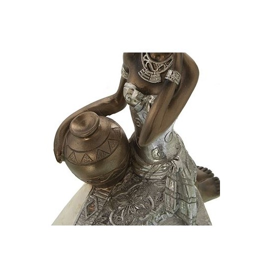 FIGURA AFRICANA DE RODILLAS 23CM - 48967