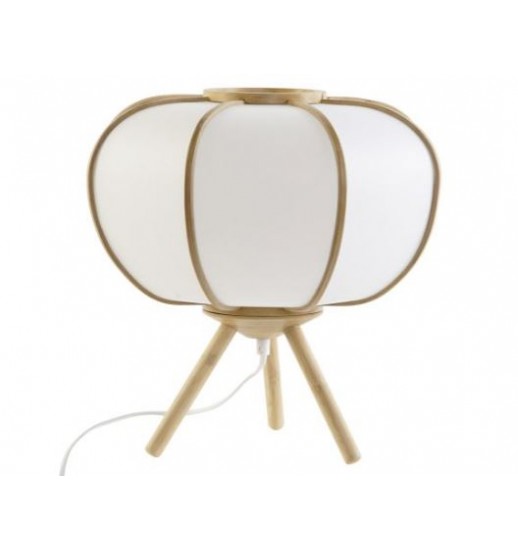 CANDEEIRO DE MESA BAMBU POLIESTER 34*34*33 NATURAL - LA-178742