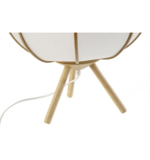 CANDEEIRO DE MESA BAMBU POLIESTER 34*34*33 NATURAL - LA-178742