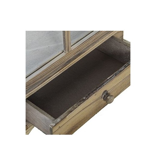 LANTERNA MADEIRA METAL BRANCA GRANDE - 76196