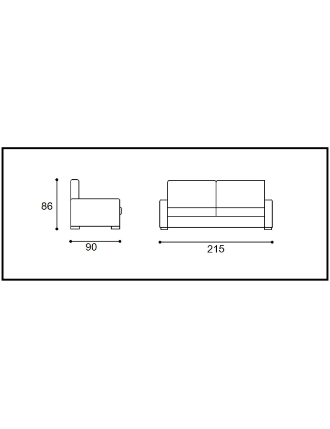 SOFA 3 LUGARES NEMA - G0680 - ROSA 2