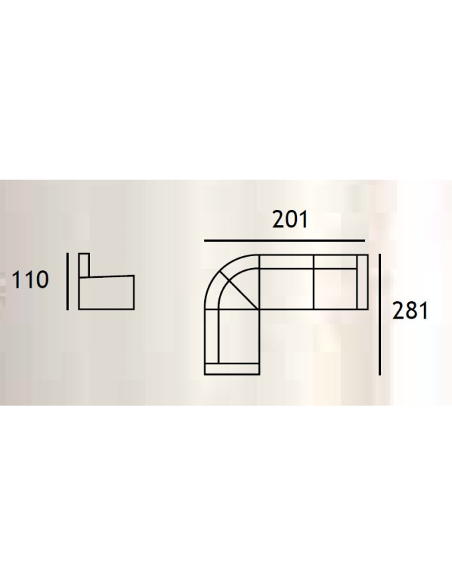 SOFA DE CANTO 5168  C/2... 2