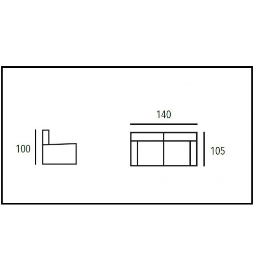 SOFA 2 LUG KENYA C/ RELAX - 3022