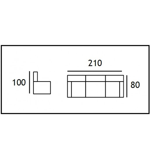 SOFA 3 LUG KENYA C/ RELAX - 3022