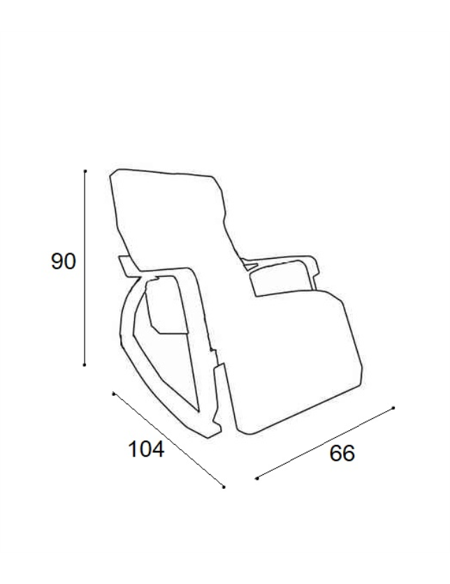 CADEIRA ROCKER III APOIO PERNAS COVER HY-119 CINZA 2