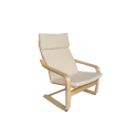 CADEIRA PKSBO CHAIR NATURAL ALMOFADA HY-111 BEGE