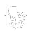 CADEIRA PKSBO CHAIR NATURAL ALMOFADA HY-112 PRETO