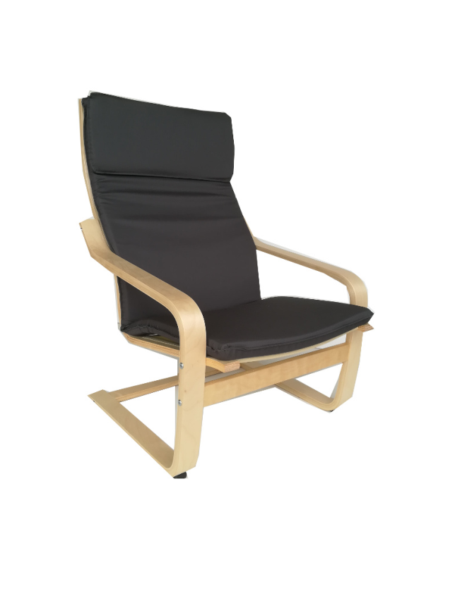 CADEIRA PKSBO CHAIR NATURAL ALMOFADA HY-119 CINZA