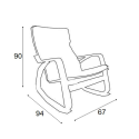 CADEIRA ROCKER II (6004)  COVER HY-112 PRETO