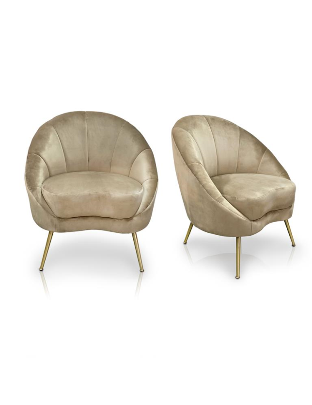 CADEIRAO TAUPE C/ PES METAL 82*76*84 HZB-248-1 - 75508409