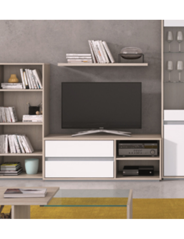 BASE TV ALLONDRES MELAMINA CARVALHO BRANCO - ME.001.02