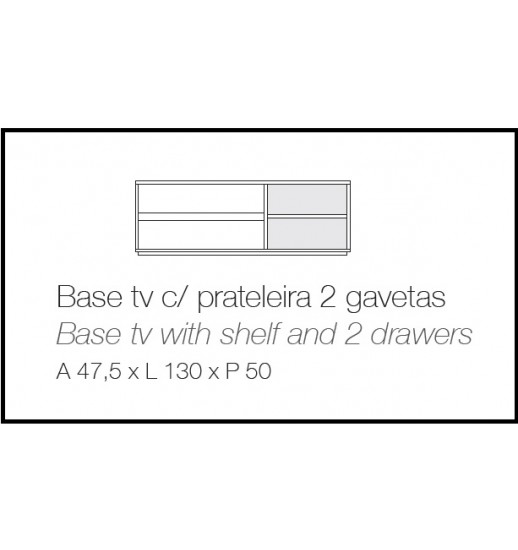 BASE TV ALLONDRES MELAMINA CARVALHO BRANCO - ME.001.02