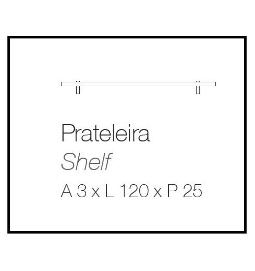 PRATELEIRA ALLONDRES MELAMINA CARVALHO BRANCO - ME.001.04