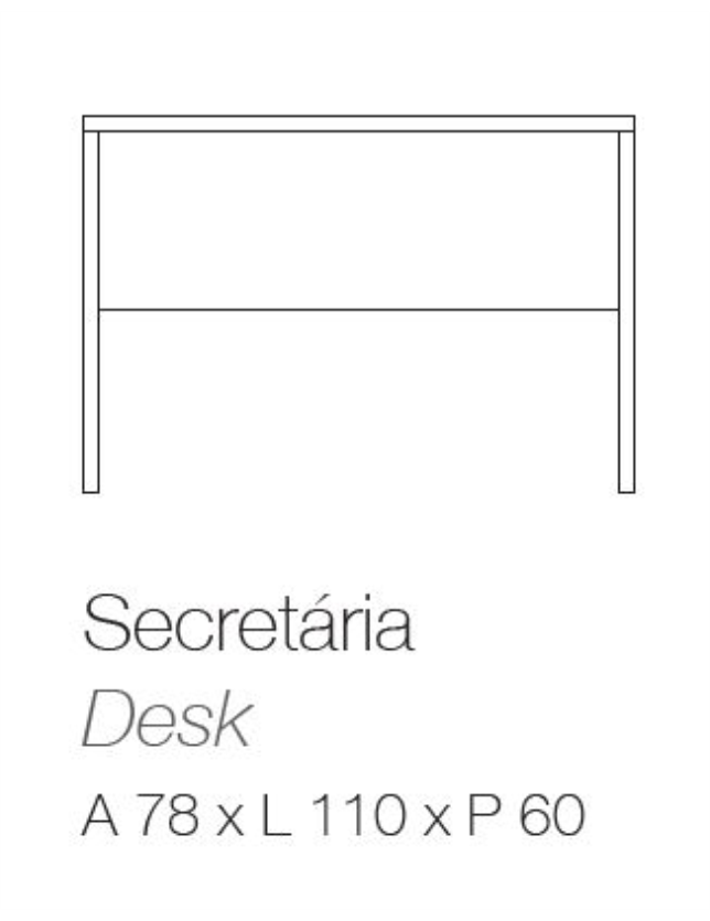 SECRETARIA ALLONDRES MELAMINA CARVALHO CINZA  110CM - ME.001.22 2
