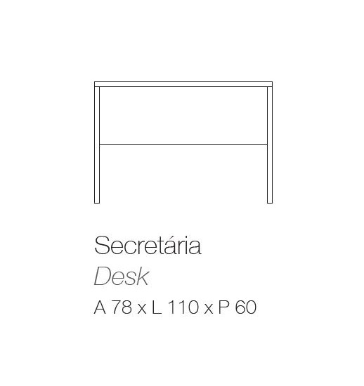 SECRETARIA ALLONDRES MELAMINA CARVALHO CINZA  110CM - ME.001.22