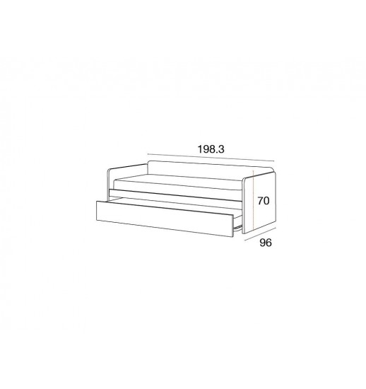 CAMA ESTUDIO OREANA C/ GAVETAO PINHO...